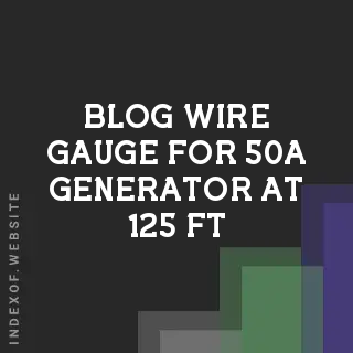 What Wire Gauge for 50A Generator at 125 ft? | Voltage Drop Calc | Logo - Indexof